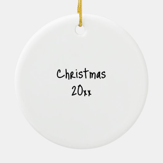 クリスマスツリーを飾ったかわいい天使 セラミックオーナメント (裏面)