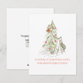 クリスマスツリーを飾るのが遅れたカメとリス シーズンカード (正面/裏面)