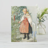 クリスマスツリーを飾る - カール・ラーソン シーズンカード (スタンド正面)