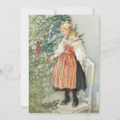 クリスマスツリーを飾る - カール・ラーソン シーズンカード (裏面)