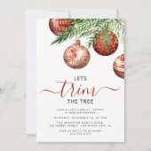 クリスマスツリーを飾ろう | クリスマスパーティ 招待状 (正面)