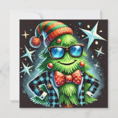 クリスマスツリーを駆け上がる シーズンカード (正面)