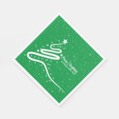 クリスマスツリーアンドスノーフォール紙ナプキンス スタンダードランチョンナプキン (角)