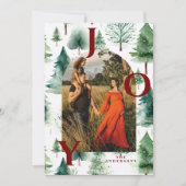クリスマスツリーアーチフォトレッドジョイ シーズンカード (正面)