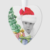 クリスマスツリーアートカスタム写真 オーナメント (正面)