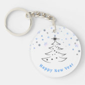 クリスマスツリーアートキーチェーン キーホルダー (正面)