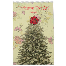 クリスマスツリーアート年のカレンのまわりにダー カレンダー