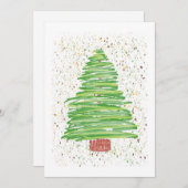 クリスマスツリーアート シーズンカード (正面/裏面)