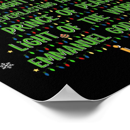 クリスマスツリーイエズスクリスチャン聖書信仰の休日 ポスター (角)