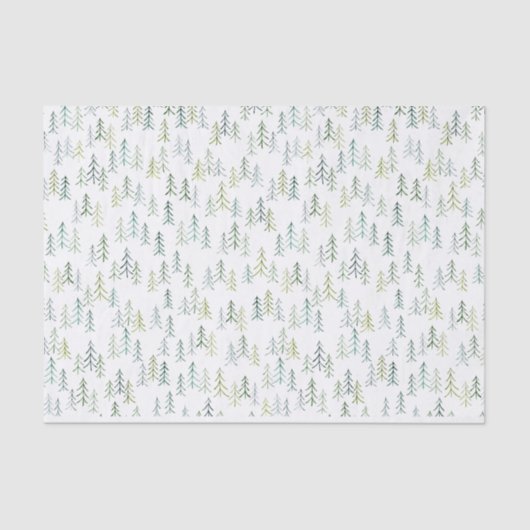 クリスマスツリーイラストレーション水彩  薄葉紙 (正面)