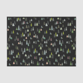 クリスマスツリーイラストレーション水彩 薄葉紙