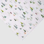 クリスマスツリーイラストレーション水彩 薄葉紙 (詳細)