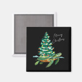 クリスマスツリーイルミネーションカメXmasパジャマM マグネット (正面/裏面)