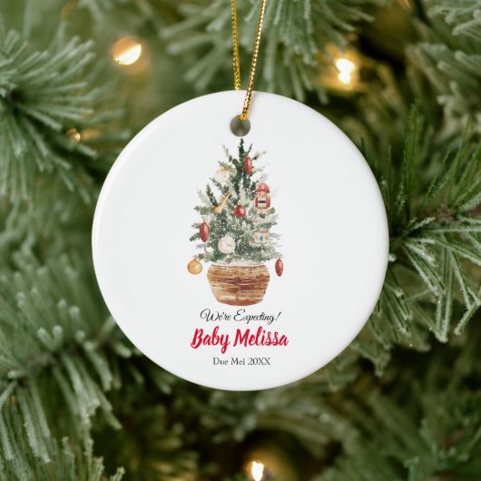 クリスマスツリーウィズアプレクティブペアズオーナメント セラミックオーナメント (ツリー)