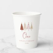 クリスマスツリーウィンターオネダーランド誕生日 紙コップ (裏面)
