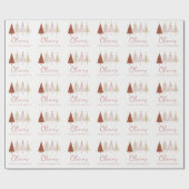 クリスマスツリーウィンターオンダーランドガール1st誕生日 ラッピングペーパー (フラット)