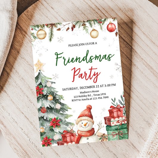 クリスマスツリーウィンターフレンドマスパーティー 招待状