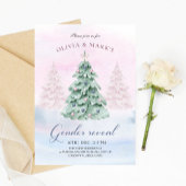 クリスマスツリーウィンターホリデージェンダーリビール招待状 招待状