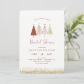 クリスマスツリーウィンターワンダーランドブライダルシャワー 招待状 (スタンド正面)