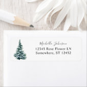 クリスマスツリーウィンター差出人住所ラベル ラベル (インサイチュ)