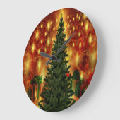 クリスマスツリーウォール ラージ壁時計 (傾斜)