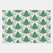 クリスマスツリーウッドランド写真ラッピング紙シート ラッピングペーパーシート (正面3)