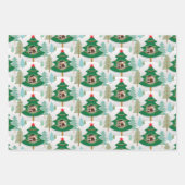 クリスマスツリーウッドランド写真ラッピング紙シート ラッピングペーパーシート (正面2)