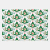 クリスマスツリーウッドランド写真 ラッピングペーパーシート (正面2)