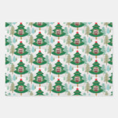 クリスマスツリーウッドランド写真 ラッピングペーパーシート (正面)
