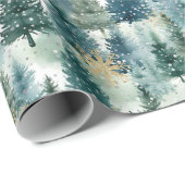 クリスマスツリーウッドランド ラッピングペーパー (ロールコーナー)