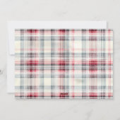 クリスマスツリーウッドワゴンカーフォトタータンチェックプレイド シーズンカード (裏面)