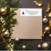 クリスマスツリーエレガント-差出人住所ラベル ラベル