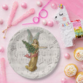 クリスマスツリーエンジェルアンティークビクトリアン紙スクラップ ペーパープレート (パーティー)