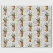 クリスマスツリーエンジェルアンティークビクトリアン紙スクラップ ラッピングペーパー (フラット)