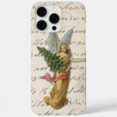 クリスマスツリーエンジェルアンティークビクトリアン紙スクラップ Case-Mate iPhoneケース (裏面)