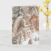 クリスマスツリーエンジェルグリーティングカード カード (黄色い花)