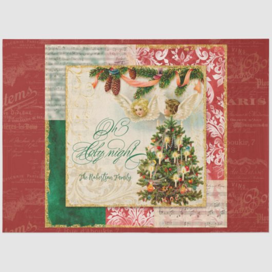 クリスマスツリーエンジェルスオホーリーナイトファミリー名 薄葉紙 (正面)