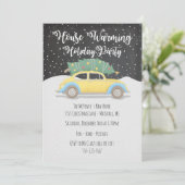 クリスマスツリーオンカーハウスウォーミングホリデーパーティー 招待状 (スタンド正面)