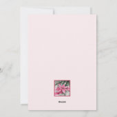 クリスマスツリーオンピンクフラットホリデーカード シーズンカード (裏面)