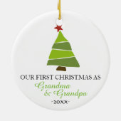 クリスマスツリーオーナメントおばあちゃんとおじいちゃん セラミックオーナメント (裏面)