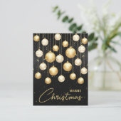 クリスマスツリーオーナメントの挨拶 シーズンポストカード (スタンド正面)