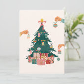 クリスマスツリーオーナメントの装飾 シーズンカード (スタンド正面)