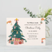 クリスマスツリーオーナメントの装飾 招待状 (スタンド正面)
