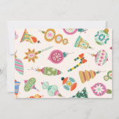 クリスマスツリーオーナメントの装飾 招待状 (裏面)