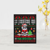 クリスマスツリーオーナメントは歴史のセーターサンタピット カード (黄色い花)