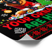 クリスマスツリーオーナメントは歴史のセーターSanta Leon ポスター (角)