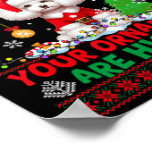 クリスマスツリーオーナメントは歴史のセーターSanta Pood ポスター (角)
