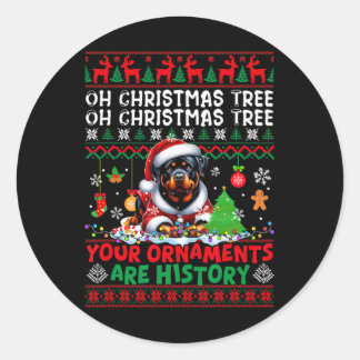 クリスマスツリーオーナメントは歴史のセーターSanta Rott ラウンドシール