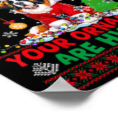 クリスマスツリーオーナメントは歴史のセーターSanta St. ポスター (角)