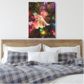 クリスマスツリーオーナメントエンジェル人形写真 キャンバスプリント (インサイチュ (寝室))